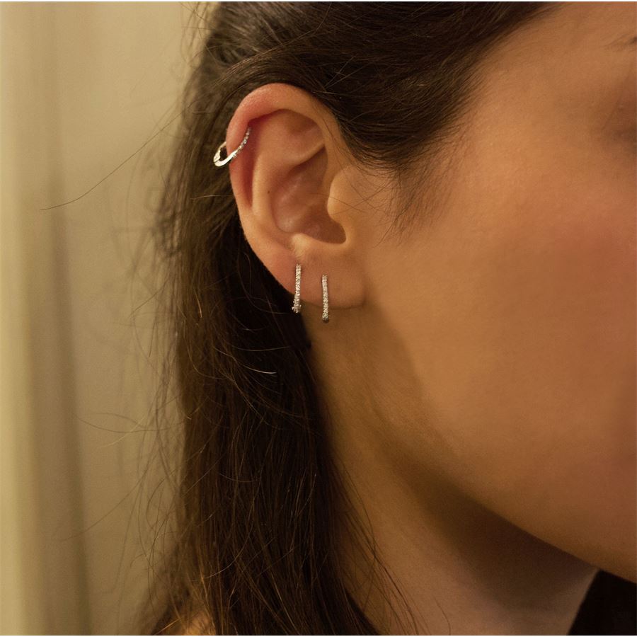'Balance' small hoop earrings BALANCE | OR OVAL XSAU18B CT.0,11